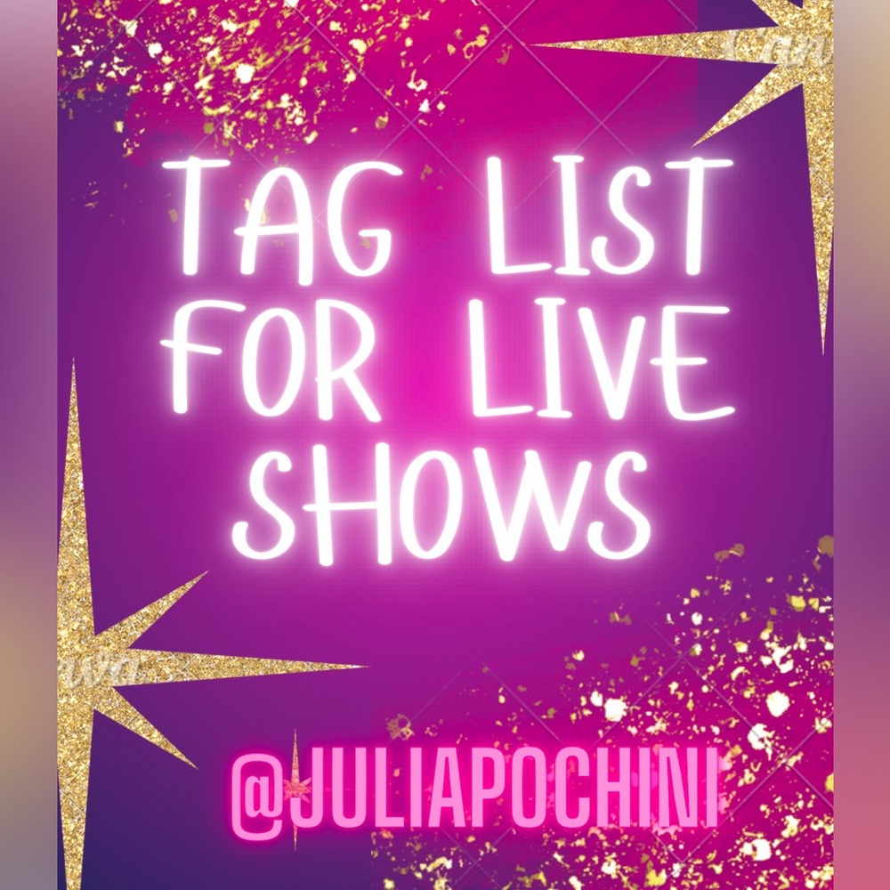 LIVE SHOW TAG LIST